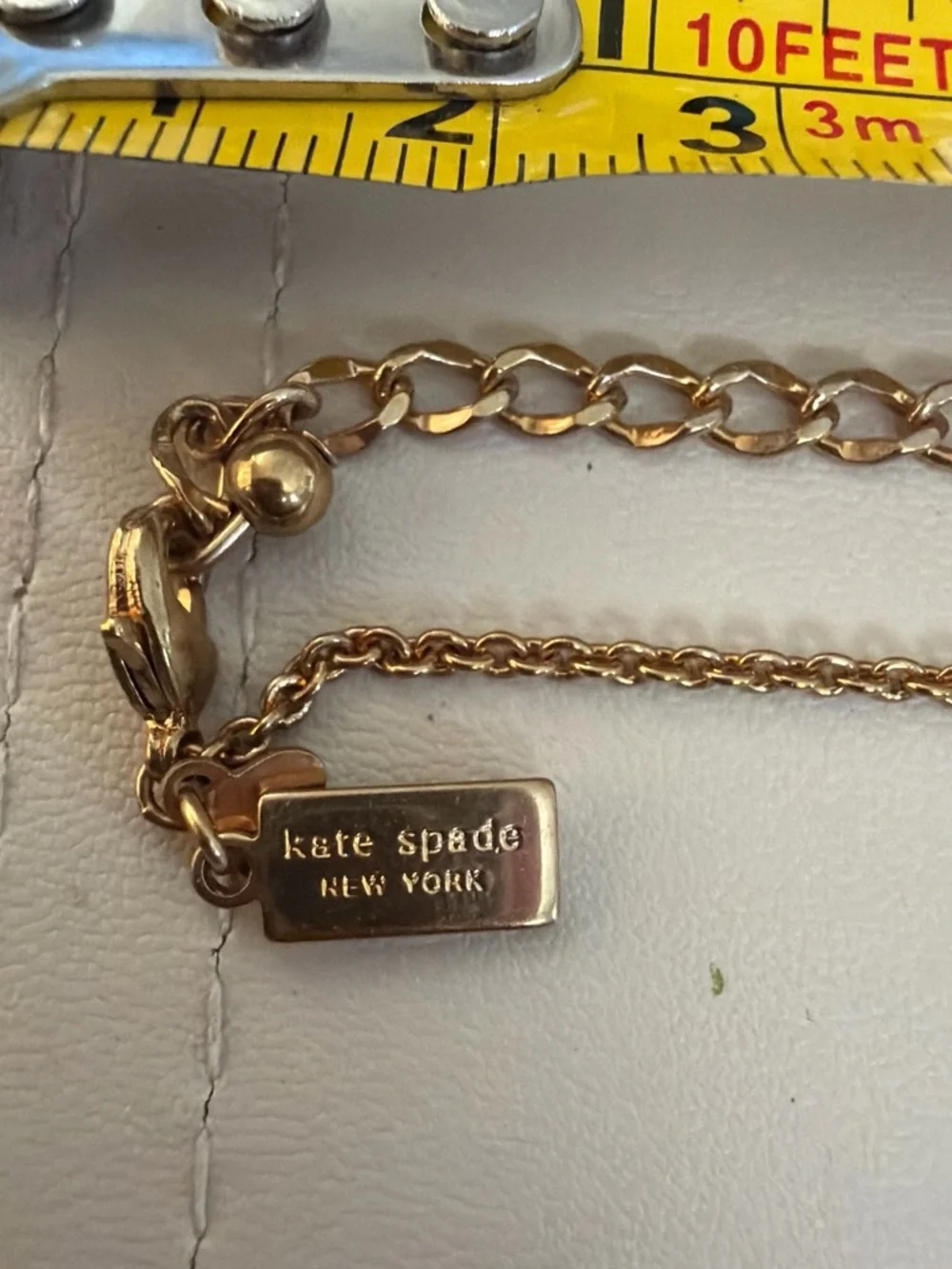 kate spade Green Stone Pendant Necklace with Gold tone Chain